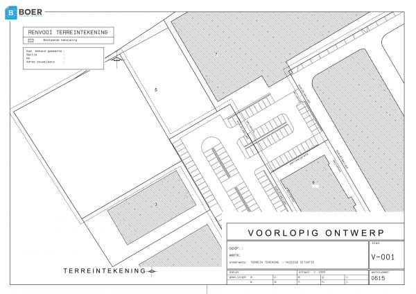 Tekenwerk van een herinrichting